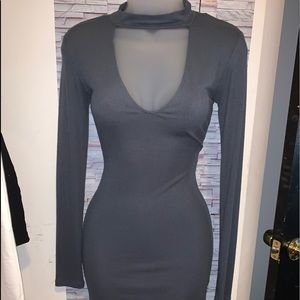 Long sleeve fitted dress